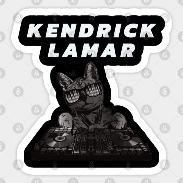 Kendrick Lamar / Funny Cat Style Sticker by bentoselon